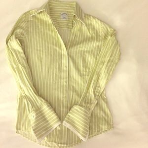 Brooks Brothers 346 Pale Green Button Down, Sz 2